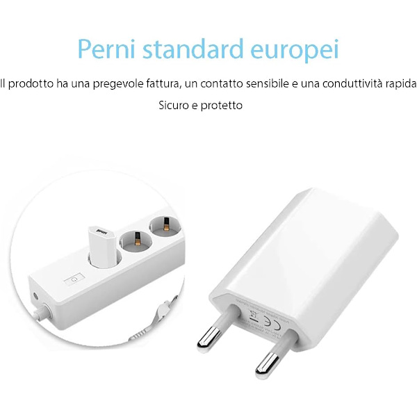 (2 pakke) USB vægoplader 5V 1A Universal Adapter Stik, ZQKLA