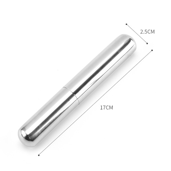Cigar Etui Rør, 2 Pak Portable Rustfrit Stål Cigaræske, ZQKLA