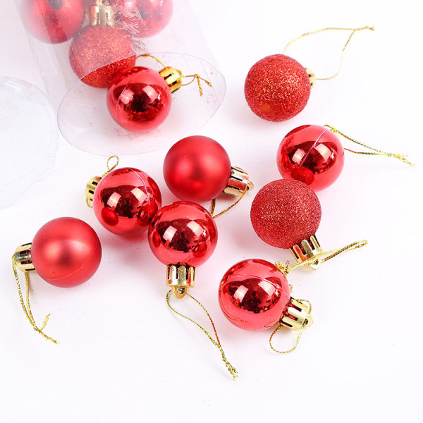 24 kpl Christmas Glitter Ball Ornaments Xmas Tree Balls Hanging Pa