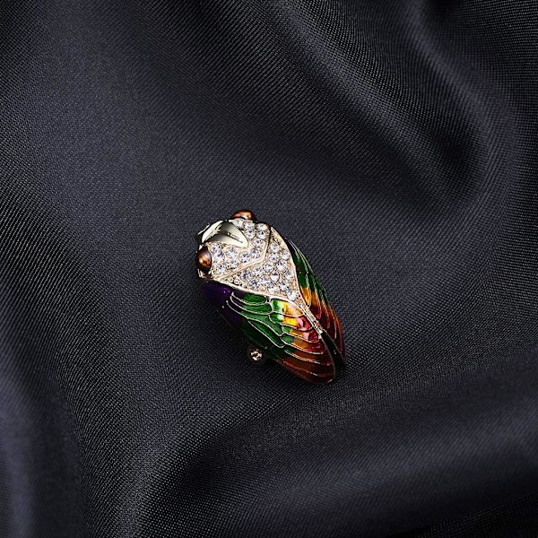 Cicada Brosch Insekter Strass Mode Berlocker Smycken Badge, ZQKLA
