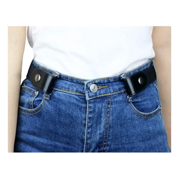 2-pack Elastiskt skärp utan spänne (one size) Svart