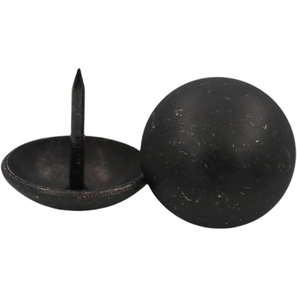 10 stk. 19 mm Dia Runde Store Hoved Negle Sort, ZQKLA