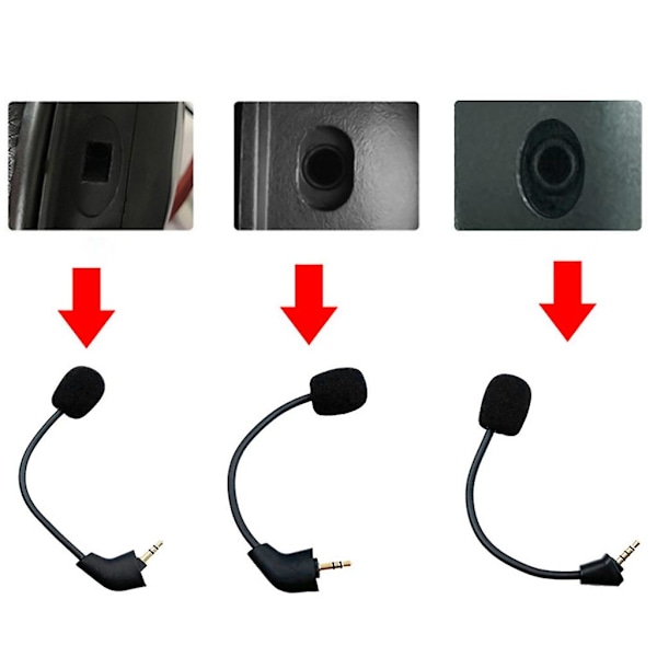 For Hyper X Cloud II Wireless Headset Utskifting Spillmikrofon 3,5 mm Mikrofon
