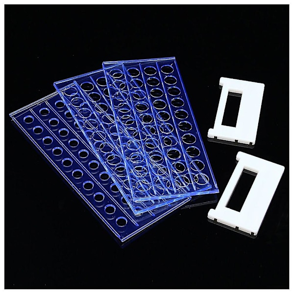 Plastik 3 lag test tube rack holder til 18mm centrifugerør stativ 40 huller