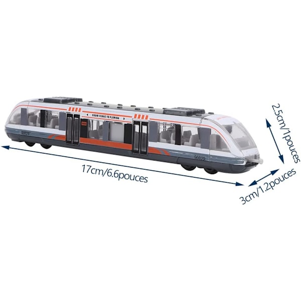 Legetøjstog Simulation Subway Model Alloy Sliding Diecast Meta, ZQKLA