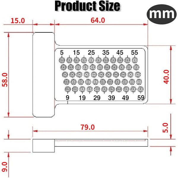 T60 aluminum alloy T-shaped scriber precision scribing ruler T measuring ruler T ruler measuring tool woodworking ruler (blue)