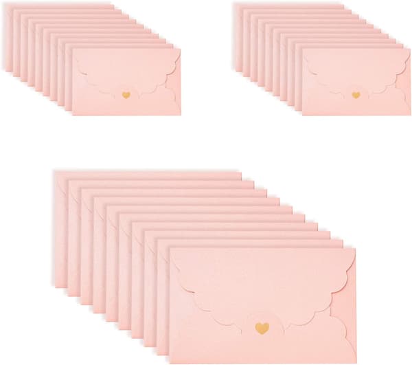 Rosa Konvolutt, 30 Stykker Kraft Konvolutt Bryllupsinvitasjon E,ZQKLA