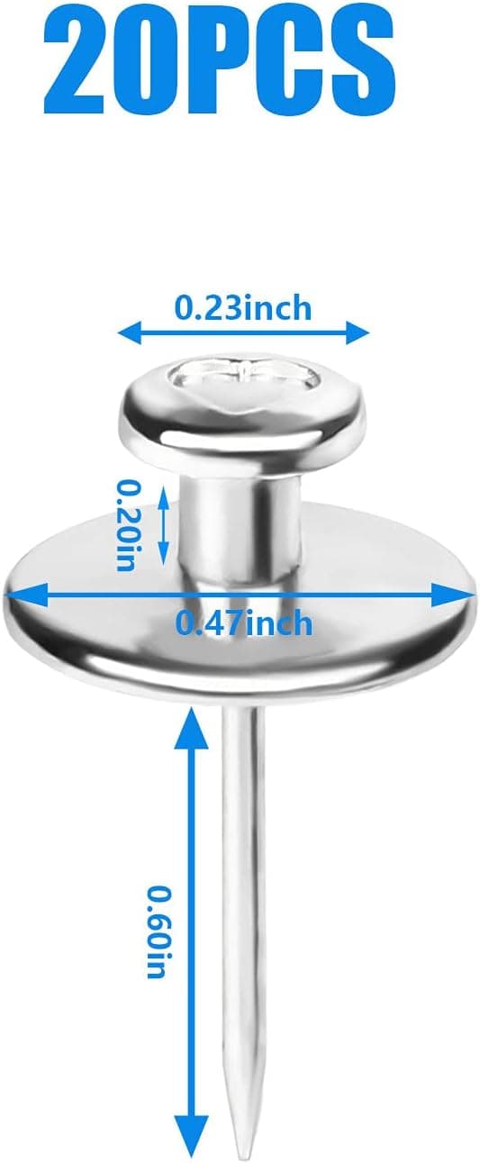 Liten Spik med Dubbla Huvuden, Väggspikar Tryckstift Krok, ZQKLA