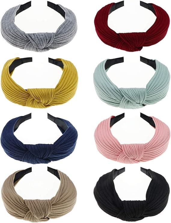 8 stycken Hårband för Kvinnor Boho Pannband Elastiskt Hårband, ZQKLA