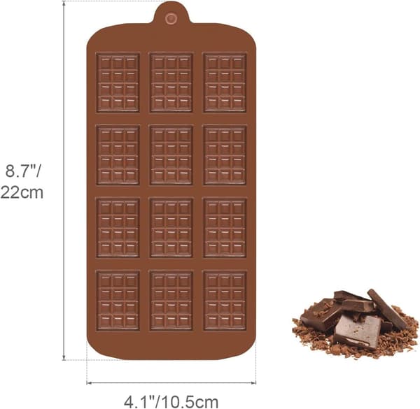 Chokoladeforme, Mini Chokolade Silikoneforme, 12 Hulrum No,ZQKLA