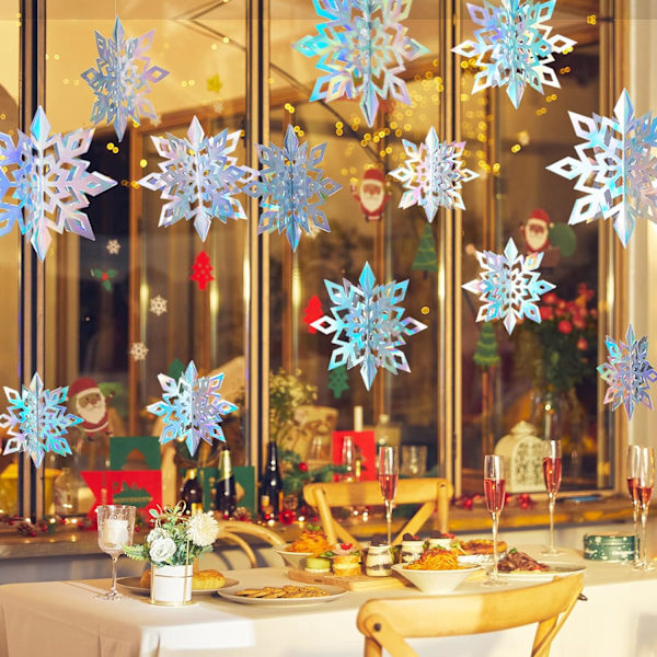 12 st Frozen Party Julsnöflingor Dekorationer 3d Hollo,ZQKLA