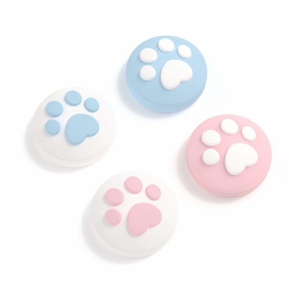 4 stk. Silikon Kattepote JoyCon Tommelgrep Sett Joystickhetter Kompatible