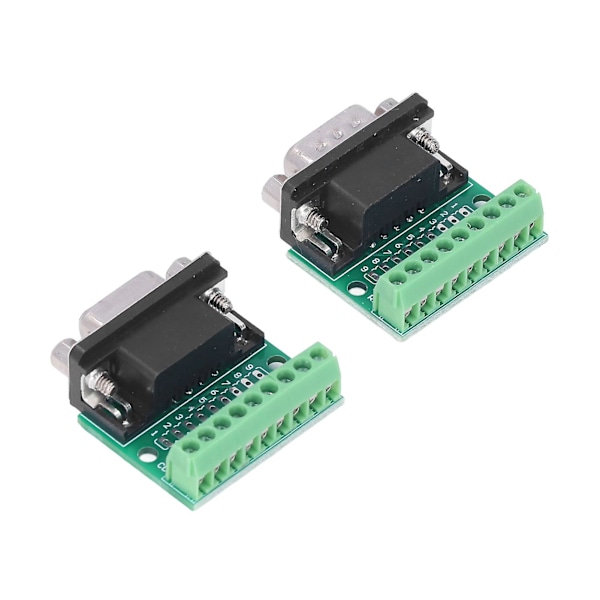 DB9 Hann Hunn Koblingsadapter Skrueterminal 9 Pinners 9 Hull Konverteringskort for RS232 RS485