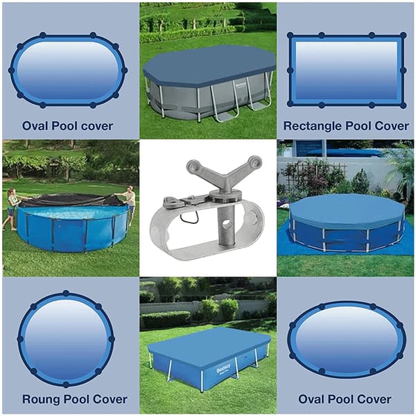 Poolöverdrag kabelvinsch kit för ovanjord pool vinter säker, ZQKLA