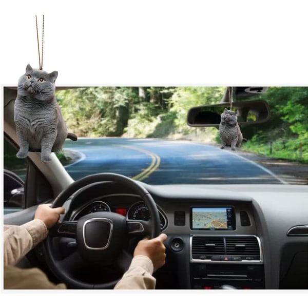 Slitstarkt bilbackspegelhängande Vivid Cat Rearview Mir
