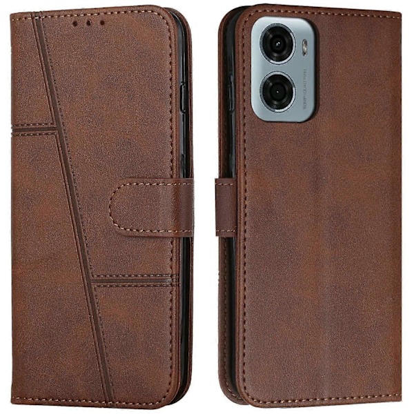 Til Motorola Moto G05 4G Etui Stand Flip Beskyttende Læder Telefon Cover Style B