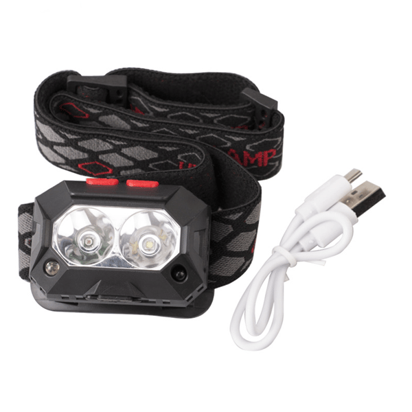 Kraftig Hodelykt USB Oppladbar 6 Moduser Camping Hodelykt, ZQKLA