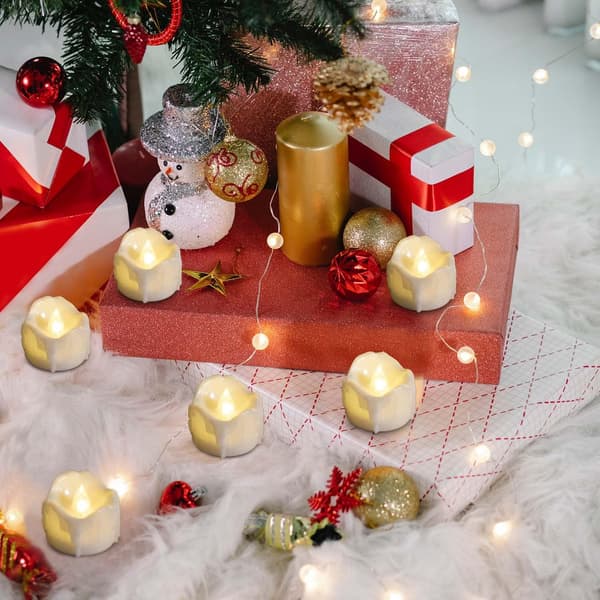 Flamlösa Värmeljus med Timer, 12-pack Små Bulk Vo, ZQKLA