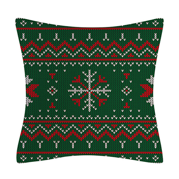 4 STK 45x45 cm Pyntepudebetræk Juledekoration Sofa, ZQKLA