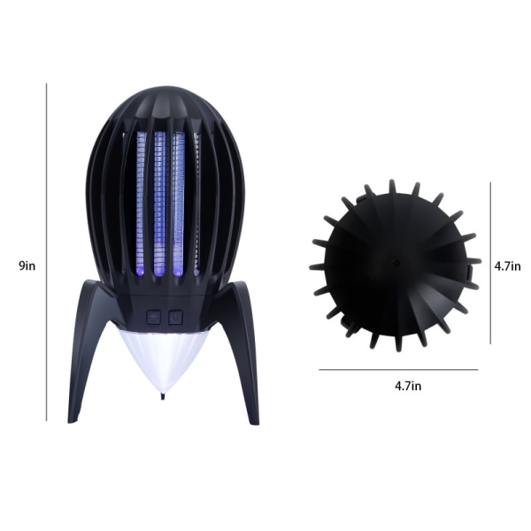 Ladestav for myggdreping med stjerneformet egg, intelligent lys, ZQKLA