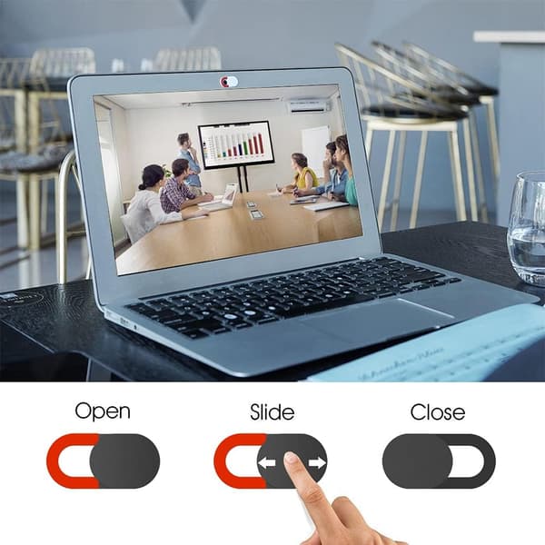 Webcam-skydd 6 st (4 svarta + 2 vita) Webcam-skydd Ultratunt Lapt