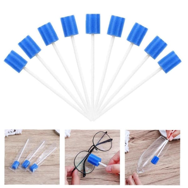 100 Pcs Oral Sponge Sterile Oral Care Sponge Oral Care Blue,ZQKLA