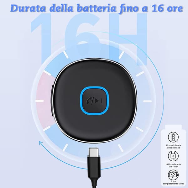 Bluetooth 5.0 -vastaanotin, 3,5 mm liitäntä, Bluetooth Ca, ZQKLA