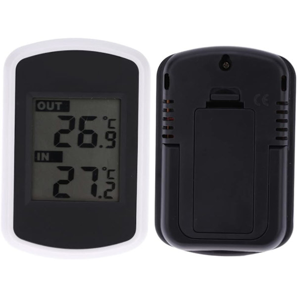Hygrometer Termometer, LCD Digital Trådløst Termometer, Indendørs, ZQKLA
