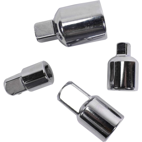 Sæt med 4 reduceringsadaptere til stikkontakter og bits 1/2\" 3/8\" 1/4\"