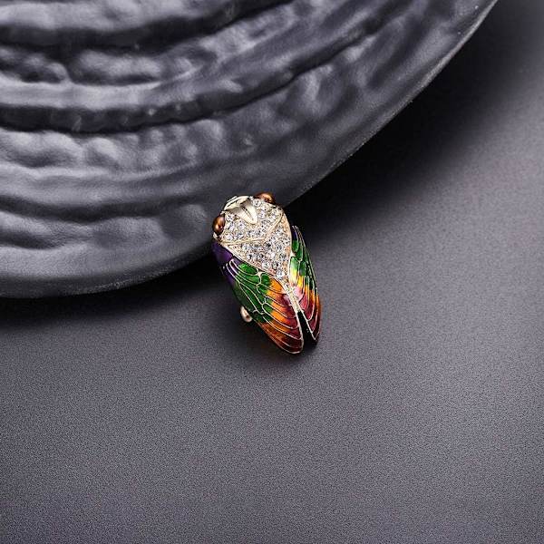 Cicada Brosch Insekter Strass Mode Berlocker Smycken Badge, ZQKLA
