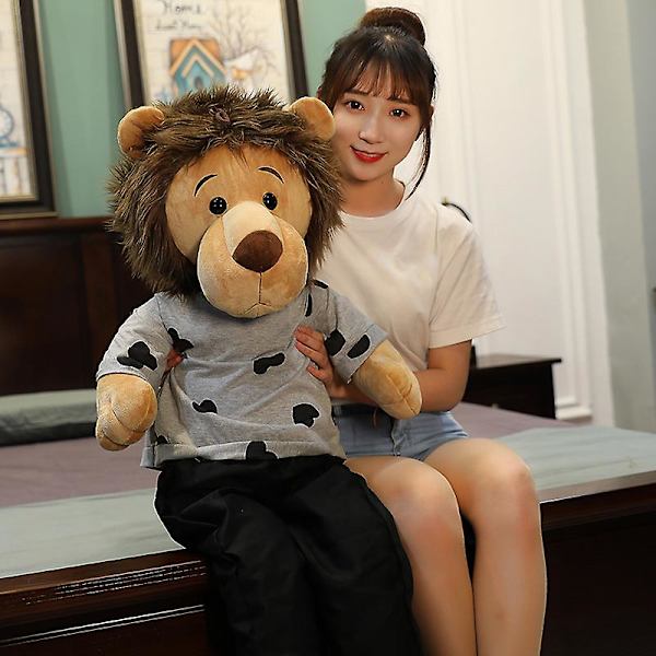 90cm The Kings Eternal Monarch Stor Konung Minomi Lejon Plyschdjur Leksak Lee Minho Långbenta Kung Dockor Presenter För Flickor, grå