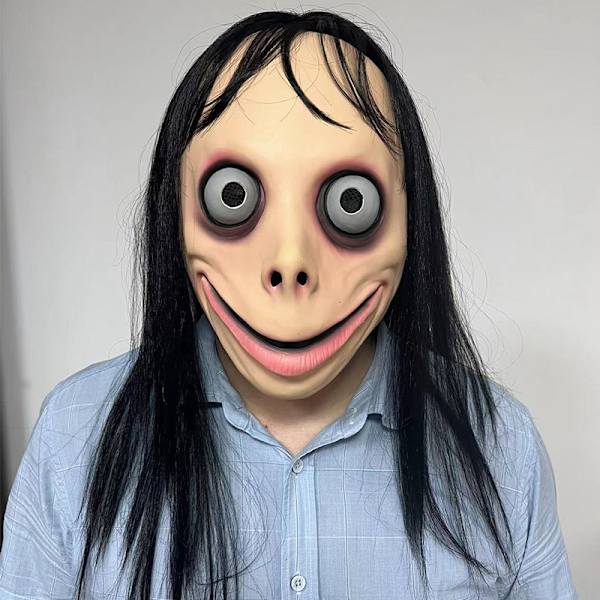1 kpl Halloween-aaveen peruukkimaskia kauhu pitkähiuksinen aaveen naamio, ZQKLA