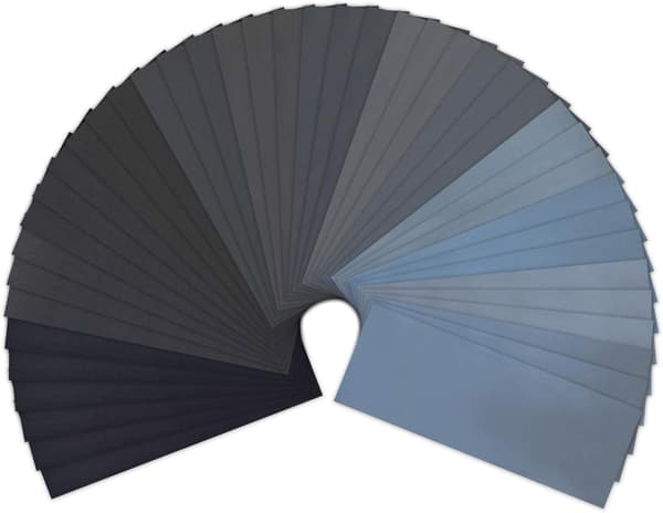 Sats med 42 Sandpapper, Slippapper 23 x 9,3cm Torrt/Vått 120/2,ZQKLA