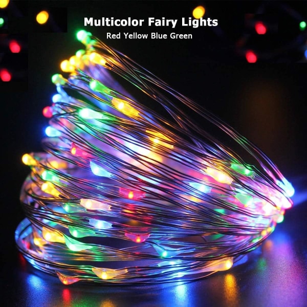 Fairy Lights -akkukäyttöinen, [2 kpl] 20M 200 LED Waterpro,ZQKLA