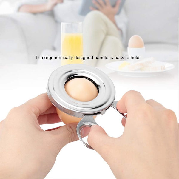 Egg Cutter - Rustfritt Stål Kokt Egg Cutter Multifunksjonell, ZQKLA