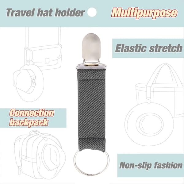 6 Pak Rejsehatklips - Hat Holder - Multifunktionel Klips, ZQKLA