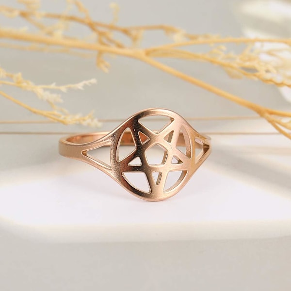Pentagrammi Pentagrammi Sormussetti Naisille Wicca Tähtisormus, ZQKLA