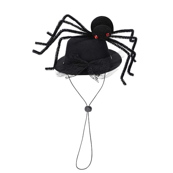 Halloween Kostumehat til kæledyr med stor edderkop & sløjfe, Hvalpe Cosplay, ZQKLA