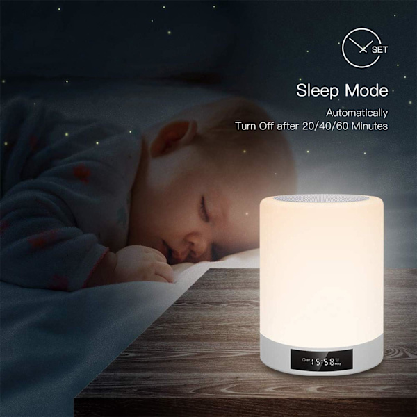 Färgglad Bluetooth Högtalarlampa Portabel Sänglampa Usb Re,ZQKLA