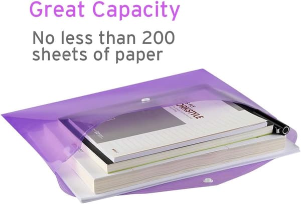 10 Pakning Plast Konvolutter Poly Konvolutter, Klar Dokumentmappe, ZQKLA