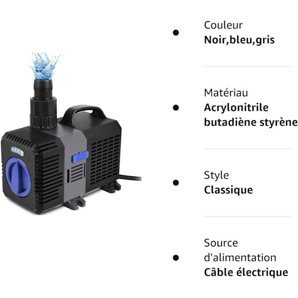 Super Eco Damppumpe, Filterpumpe, Lavenergi, Koi Damppumpe, Bæk Pumpe 3600L/H