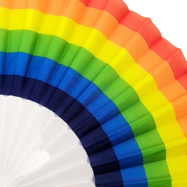 10 stk Regnbue Håndviftere Pride Vifte Foldbar Holdt Vifte Dekorativ, ZQKLA