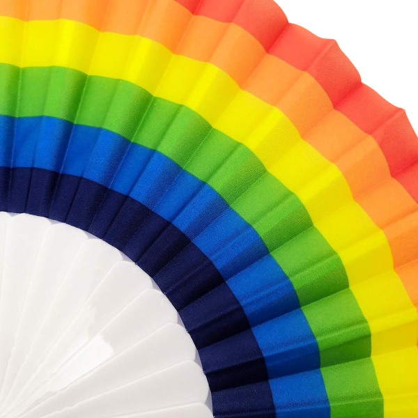 10st Rainbow Hand Fans Pride Fan Folding Held Fan Decorativ,ZQKLA