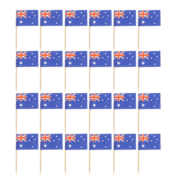 100 st Flag Tandpetare Flaggor Cupcake Toppers Tårta Topper Dekorationer Festtillbehör