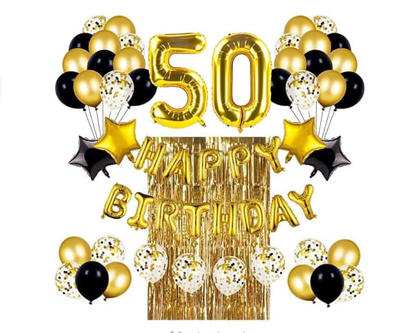 50-årsdag Dekorasjoner for Menn og Kvinner, Hvit Gull 50-årsdag