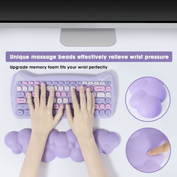 Gaming Tastatur Håndleddsstøtte, Memory Foam Tastatur Håndleddspute, ZQKLA