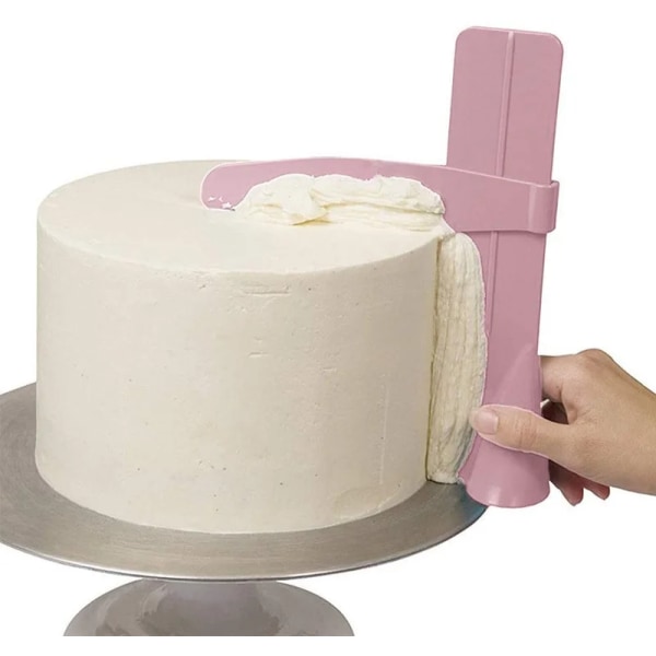 4 säädettävää Fondant-lastalla Cake Edge -kakun tasoittava kakkuraappi, ZQKLA