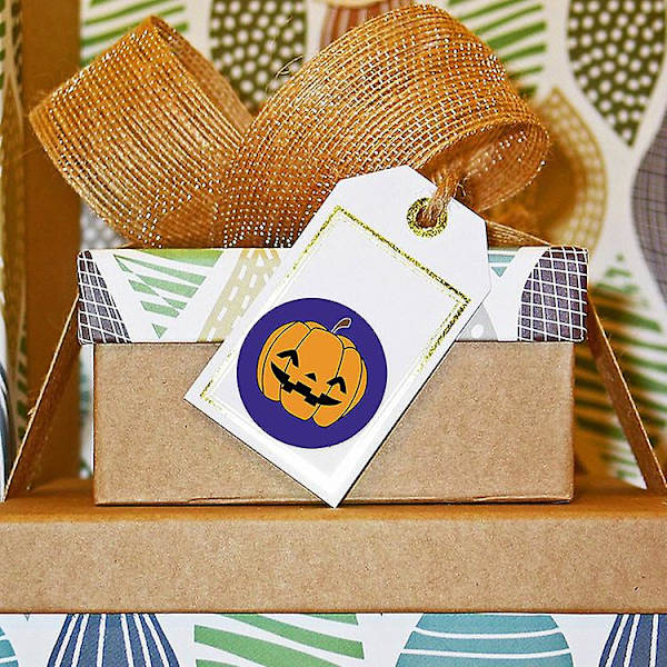 3X500 stk juleklistremerker rull?etiketter gresskar spøkelse edderkopp flaggermus ugle halloween halloween-klistremerker