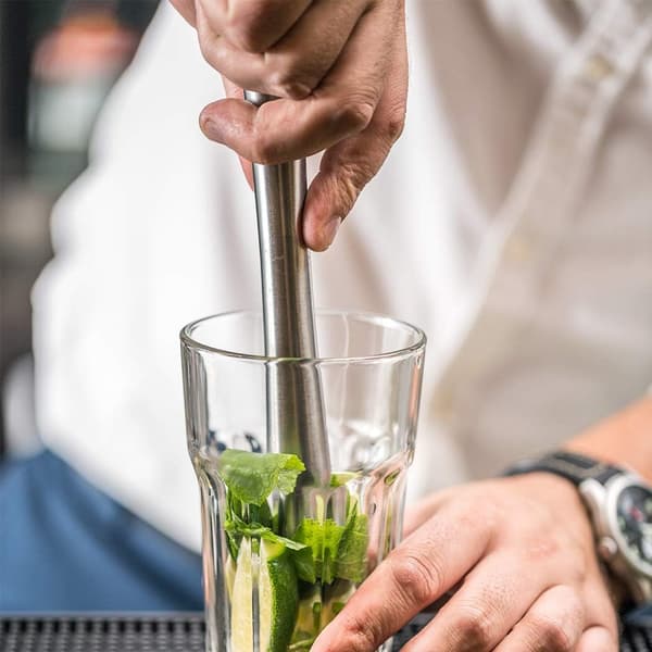 Cocktail Muddler og Blandeske i Rustfrit Stål - Hjemmebarværktøj