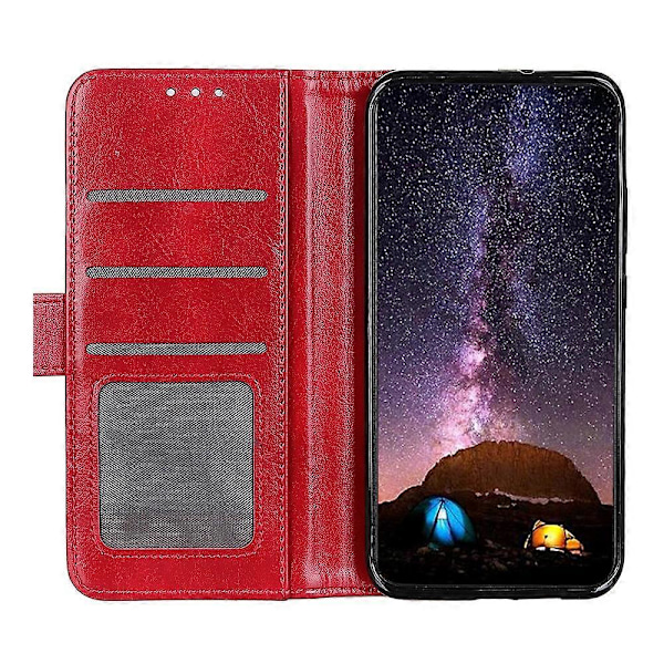 For Motorola Edge 50 Neo 5G Deksel Crazy Horse Tekstur PU Lær Telefonstativ Deksel Style B